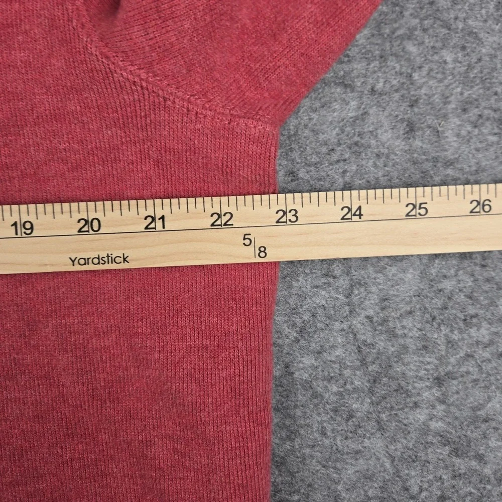 Polo Ralph Lauren Sweater Mens L Red Knit Cotton 1/4 Zip Pullover Preppy Pony - Picture 3 of 6